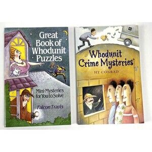 Whodunit Puzzle Books Set - Great Book of Whodunits/ Whodunit Crime Mysteries